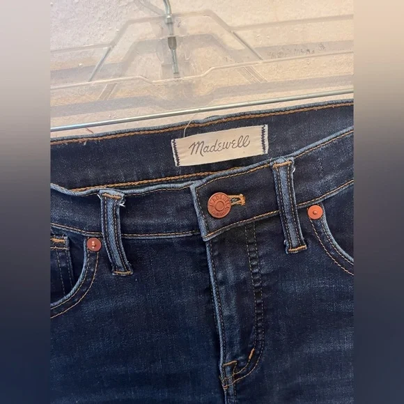 Madewell 9" High Rise Skinny Jeans Dark Denim Size 26 - Picture 2 of 3